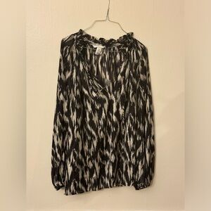 H&M long sleeve ruffled blouse